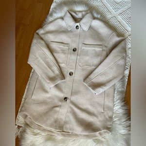 H&M oversized beige shacket